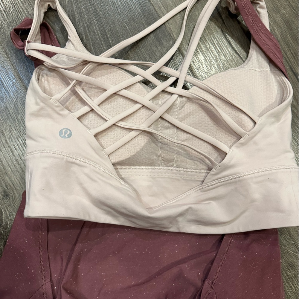 Lululemon Tied in Energy 2-in-1 Tank ~ Sz 8 Plumful / Pink Bliss Built In Bra - Picture 7 of 8